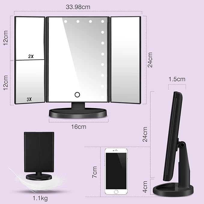HAMSWAN Makeup Mirror Vanity
