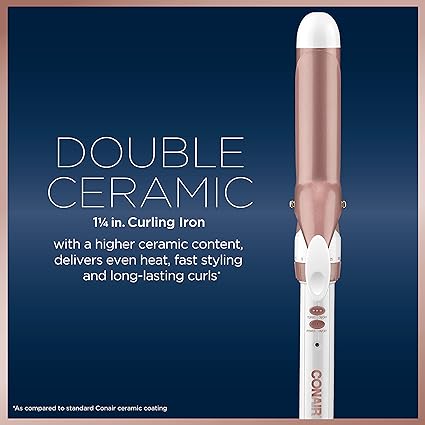 Conair Double Ceramic 1 1/4-Inch Curling Iron