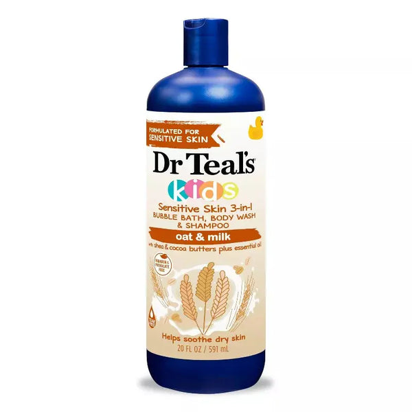 3-in-1 Oat & Milk Body Wash, Shampoo & Bubble Bath – 20 oz