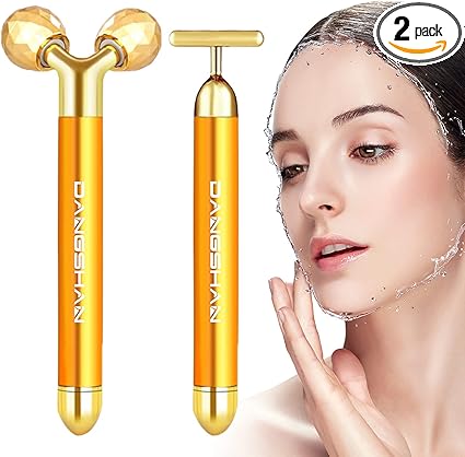DANGSHAN 2-in-1 Electric Face Massager 24k
