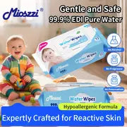 Sensitive Light Beige Wet Wipes, 99.9% Pure Water